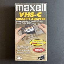 Maxell VHS-C to VHS Cassette Adapter Tape Manual VP-CA S-VHS Brand New SEALED