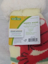 Kids Sesame Street Sherpa Elmo Socks One Size Fits Most