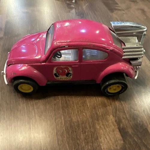 Vintage 1960s Tonka Volkswagen Beetle Purple Plum Wild #52680 VW Bug Pink