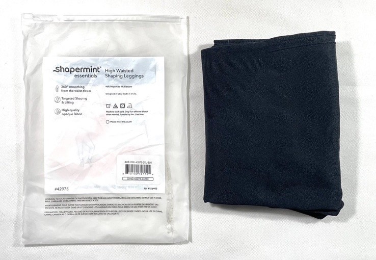 NWT Shapermint Essentials Women's 2XL High Waisted Shaping Leggings 42075 Black thumbnail 3