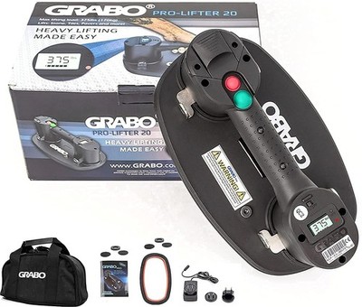 Grabo Pro Lifter Portable Heavy Duty Suction Cup 375Lbs Built-in 2600mAh Li-ion