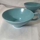 Vtg Melmac Melamine Coffee Cups Lot 4 Turquoise Aqua 1 Prolon Windsor Tan MCM  — photo 10