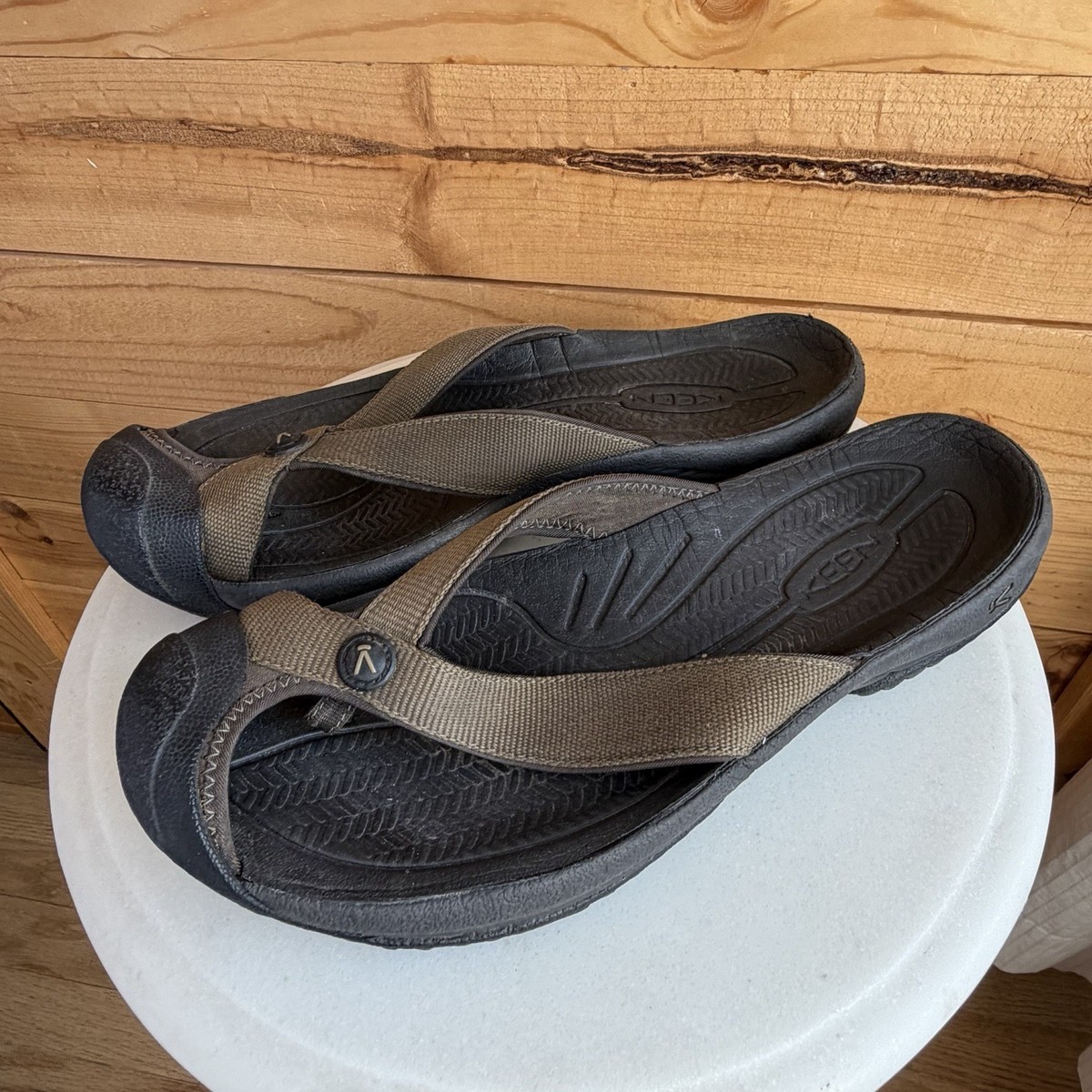 Keen Waimea H2 Sandals Mens Size 10.5 Toe Protecting Flip Flops Brown Gorpcore NWT Mens Keen Waimea H2 1012207 Blue Slip On | Mercari main image 4