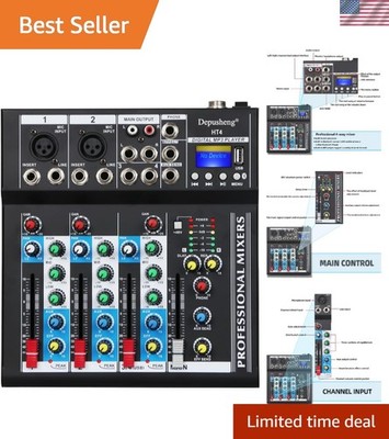 Professional Bluetooth-Enabled 4-Channel Mixer for Seamless Audio Control