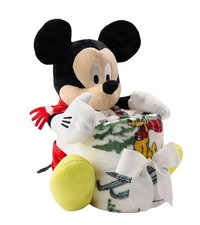 Mickey Mouse Christmas Blanket And Stuffed Animal Disney Gift New