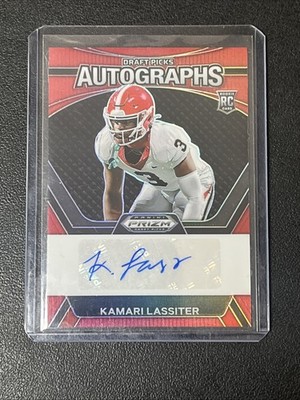 2024 Panini Prizm Draft KAMARI LASSITER Red Prizm Rookie AUTO #/199 Georgia 🔥