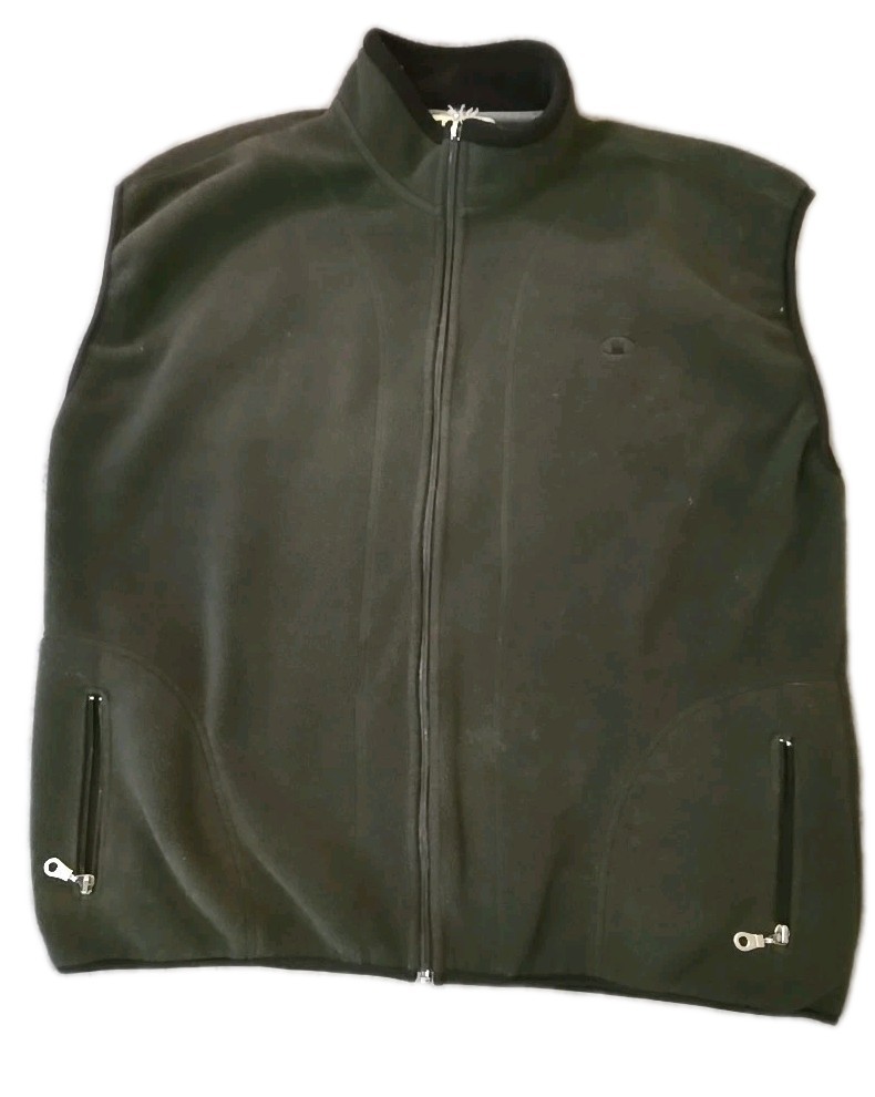 VTG 90s Champion Fleece Vest Mens Large Green Full Zip Casual Gorpcore L