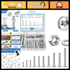 121PCS Metric Nuts Bolts Assortment Kit, M4 M5 M6 Screws  Washers Set, Storage
