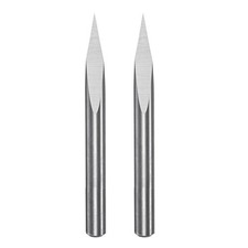 4mm Shank 0.1mm Tip 20 Degree Carbide 3 Flutes Wood Engraving CNC Bit 2pcs