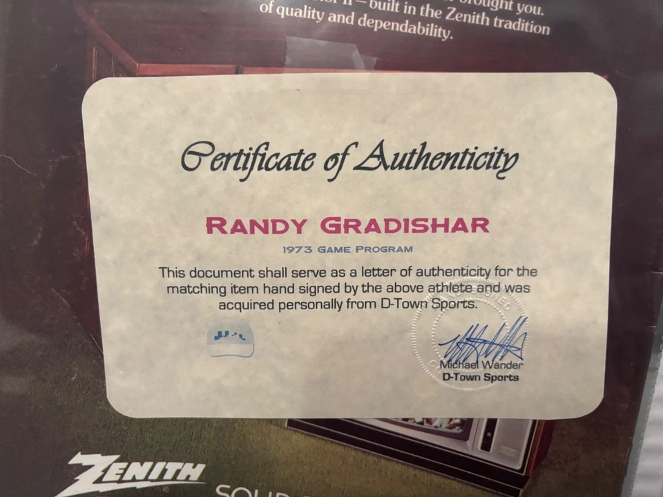 OHIO STATE Randy Gradishar signed OSU - WSU program - Image 2 of 2