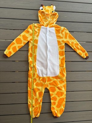 Giraffe Kigurumi Costume Adult Size M Hooded Sleepwear Halloween Cosplay