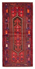 3'8" x 8'2" Vintage Hand-knotted Runner Rug Traditional Oriental Wool Carpet