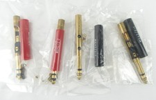 Switchcraft M642/2-2, 2-1, 1/4in Plug TRS Red, Black, Set of 4 - NOS, Free Ship