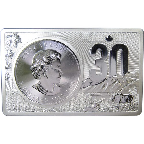 2018 Canadian Maple Leaf 30th Anniversary 3 oz Silver Coin & Bar Set | eBay