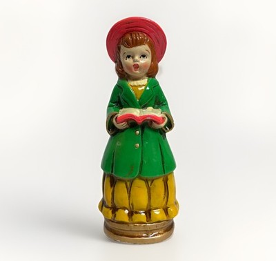Vintage Inarco Japan Christmas Caroler Girl Holding Song Book 6.5  Holiday Decor