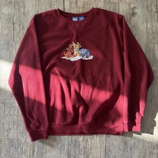 Rare vintage Disney Store red fleece sweatshirt Size M
