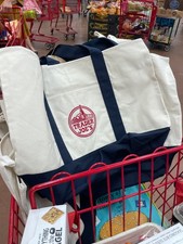 Trader Joe  s Bag Canvas Reusable Heavy Cotton Basic Style Shopping Navy Large
