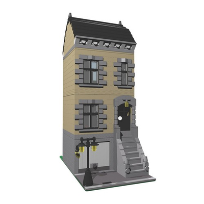 #ad MOC: Modular Simple House on Three Floors with Full Interior 1413 Pieces $131.67