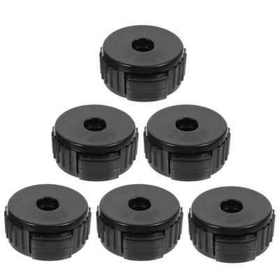 6 Pcs Quick Release Hat Drum Replacement Nuts Black Plastic Cymbal