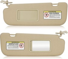 Beige Driver Left Passenger Right Side Sun Visor Replacement Compatible With H