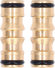 Hose Fitting 1/2 Inch, 2-Pack Brass Male to Male Quick Connect Coupling for Gard