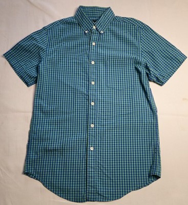 Mens J. Crew Short Sleeve Multi Plaid Lightweight Button Up Shirt Size Small