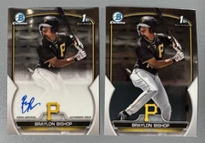 2- 2023 Bowman Chrome Braylon Bishop: 1st Bowman On-Card Auto #CPA-BB, Base