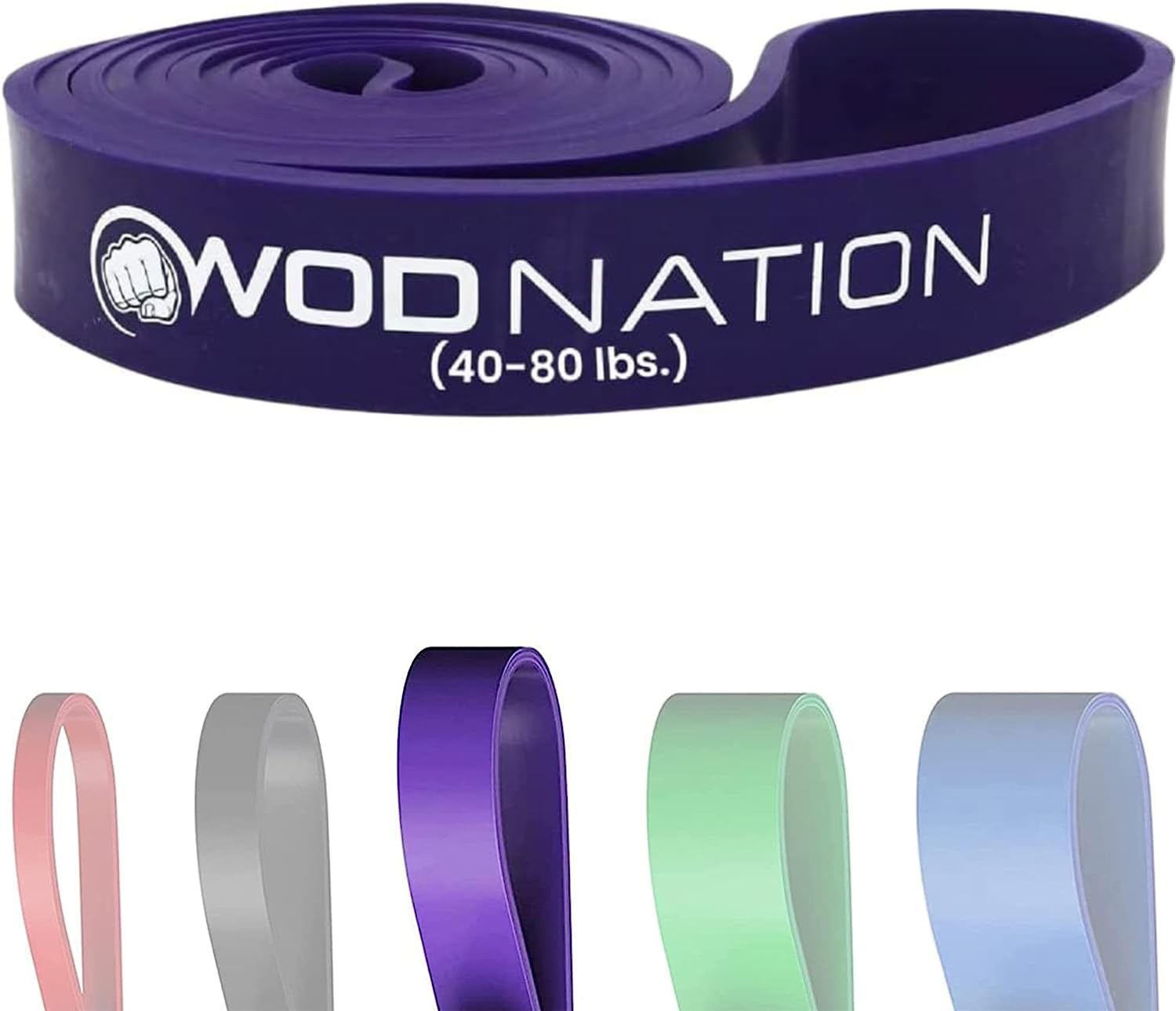 - Single, 40-80 Lbs, Purple - Exercise Bands For Calisthenic