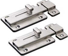 Door Bolts, 2 Pieces Stainless Steel Latch Sliding Door Lock, Surface Mounted...