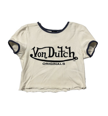 Crop Top Damen Von Dutch; Gr. S; Cremefarben; Top Zustand