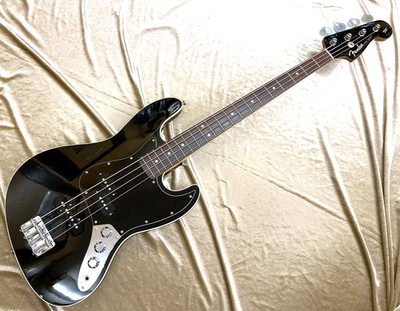 ベース Fender Japan Aerodyne Jazz Bass Fender Japan AJB-66 Aerodyne Jazz Bass Black Electric Bass Guitar