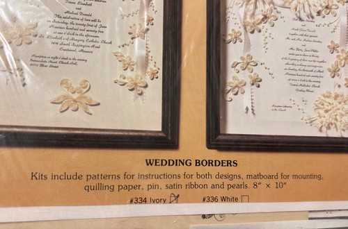 Quilling kit, unopened, wedding invitation borders, paper crafts, ivory - Picture 8 of 11