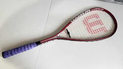 Wilson Titanium Smash Ti Squashschläger | Schwarz / Rot | mit Cover