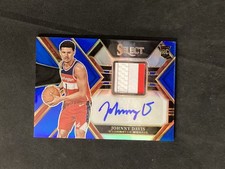 2022-23 Panini Select #RJA-JDV Johnny Davis Rookie Jersey Auto Blue /49