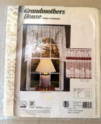 NEW & SEALED Heritage Lace Tier (set of 2) 24 x 54'' Ecru - Grandmother's House