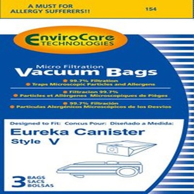 EnviroCare Eureka Generic 3 Pack V Canister - Vacuum Bags for 52358A, 57698A