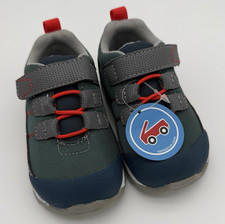 See Kai Run Summit Kids Sneaker US 6 EU 22 Hook Loop Green Gray Red Low