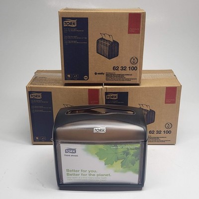 TORK (4 PACK) Tabletop Napkin Dispenser Message Holder Black