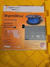 SunTouch WarmWire 72 SqFt Radiant Floor Heating Wire 120V 235’ wire length New