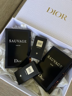 Christian Dior Homme Parfum Set (2 mini size+2 Sauvege samples) New In Gift Box