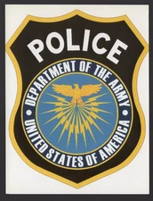 Postcard - US Department of the Army Police Symbol Badge Patch 