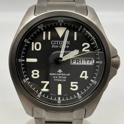 CITIZEN PROMASTER H100-S074304 Radio-Controlled Solar Analog Watch with Box Used