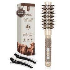 Professional-Grade Round Brush with Boar Bristles 1 Inch for Effortless Blowouts