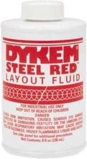 Dykem 80496 Red Layout Fluid, 8 Ounce Brush Top Can