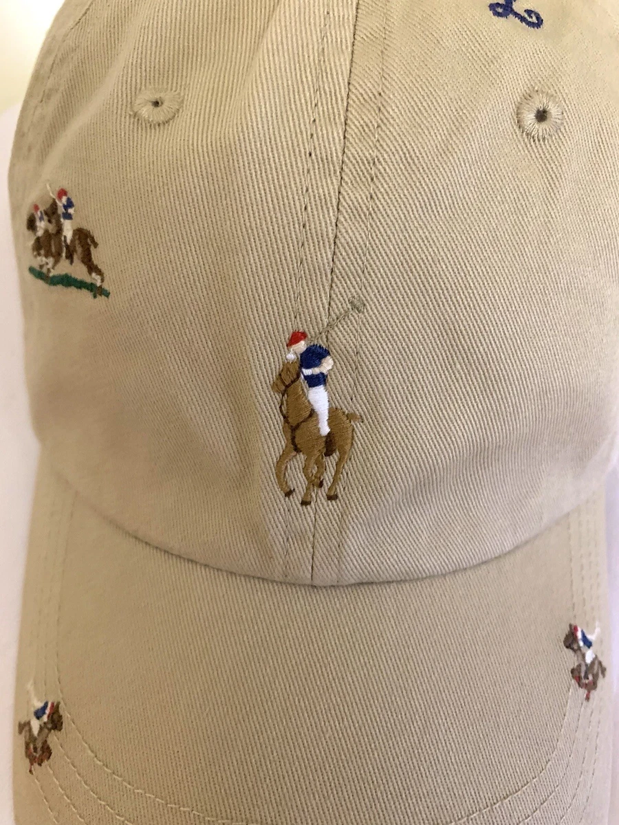 Polo Ralph Lauren Embroidered Polo Horse 🐎 Khaki Ball Cap Baseball Hat