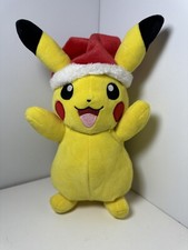 Nintendo Pok mon Christmas Holiday Pikachu 9 Inch Plush With Santa Hat - 2023