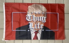 Donald Trump Thug Life Jail Flag FREE SHIP Save America Republican USA Sign 3x5'