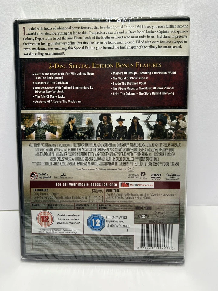 Pirates Of The Caribbean - At World's End 2 - Disk Special Edition (DVD, 2007) - Image 4 of 4