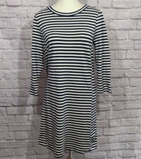 Madewell dress straight blue cream stripes size medium
