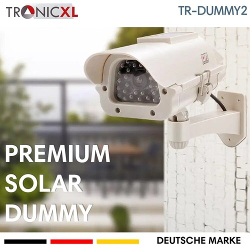 Kamera Dummy Attrappe Überwachungskamera LED CCTV Camera mit / ohne Solar Panel - Afbeelding 9 van 22